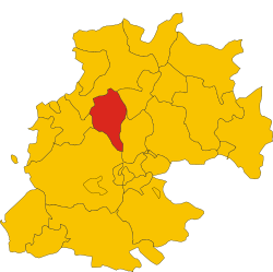 Map of comune of Leonforte (province of Enna, region Sicily, Italy)